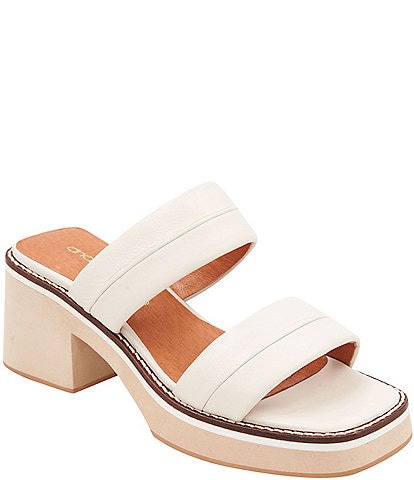 Andre Assous Layla Leather Featherweight Platform Slide Sandals