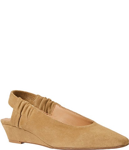 Andre Assous Odeya Suede Slingback Wedge Pumps