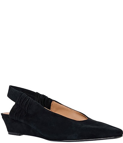 Andre Assous Odeya Suede Slingback Wedge Pumps