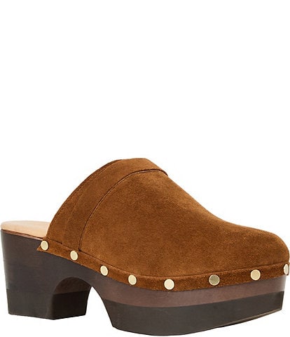 Andre Assous Olivia Suede Studded Clogs