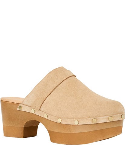 Andre Assous Olivia Suede Studded Clogs