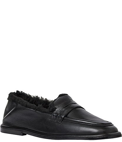 Andre Assous Phoebe Leather Square Toe Penny Loafers