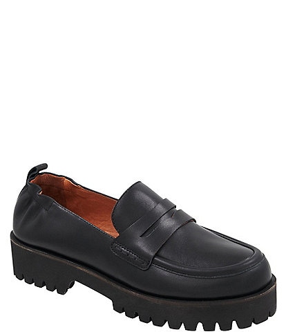 Andre Assous River Featherweight Leather Lug Sole Platform Loafers