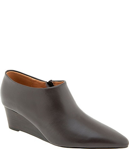 Andre Assous Wanda Leather Pointed Toe Wedge Shooties