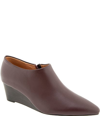 Andre Assous Wanda Leather Pointed Toe Wedge Shooties