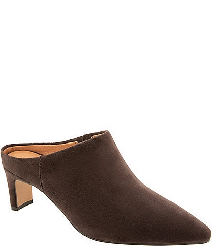Andre Assous Willow Suede and Leather Dress Mules