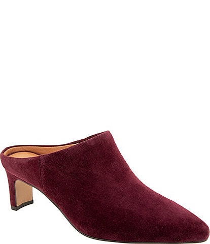 Andre Assous Willow Suede and Leather Dress Mules