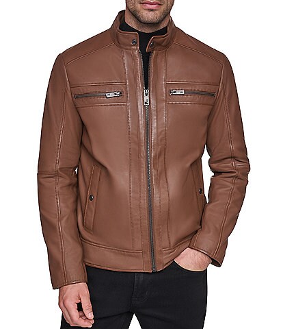 Andrew Marc Hubbard Leather Racer Jacket