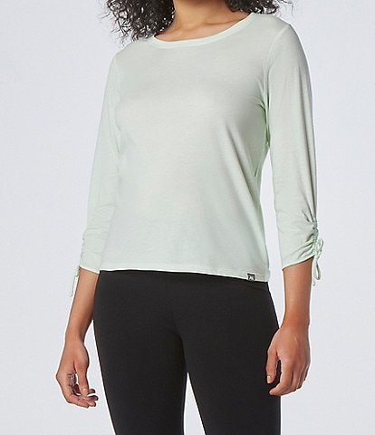 Andrew Marc Sport 3/4 Cinched Sleeve Tee