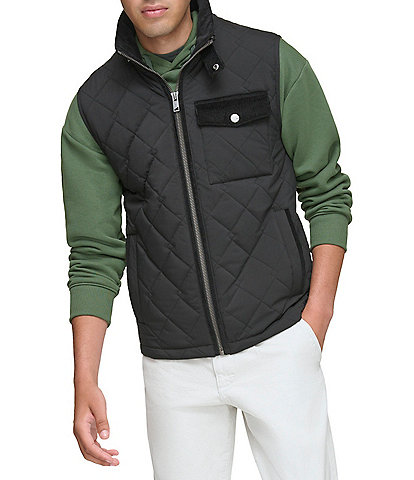 Andrew Marc Sport Corduroy Contrast Barnet Vest