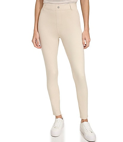 Andrew Marc Sport High Rise 7/8 Length Knit Twill Pull-On Jeggings
