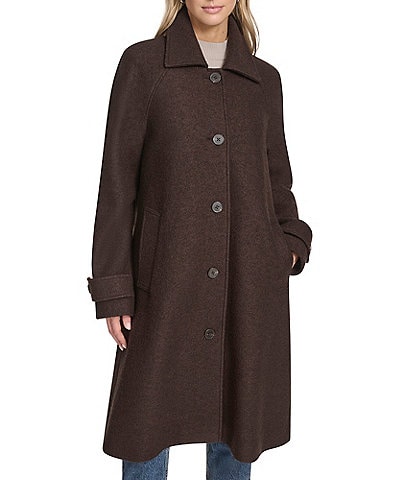 Andrew Marc Sport Jupiter Wool Blend Point Collar Balmacaan Coat
