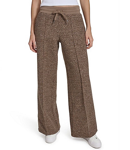 Andrew Marc Sport Pull-On Faux Boucle Wide Leg Pant