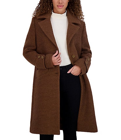 Andrew Marc Sport Regine Notched Lapel Collared Wool Coat