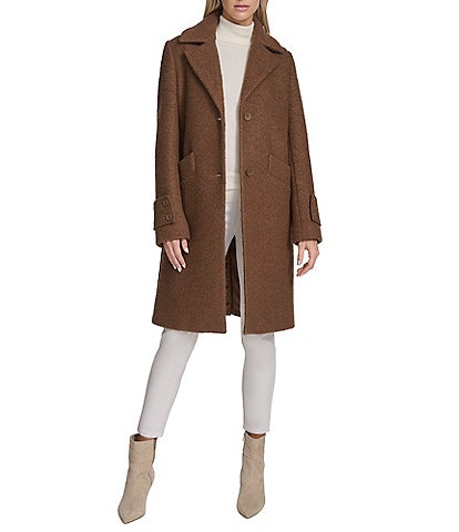 Andrew Marc Regine Notched Lapel Collared Wool Coat