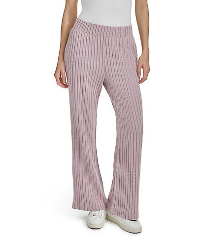 Andrew Marc Sport Stretch Ribbed Flare Pants