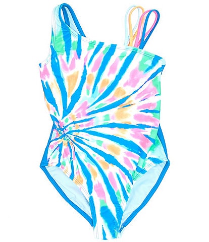 Angel Beach Big Girls 7-16 Tie Dye Strappy One-Piece Swimsuit