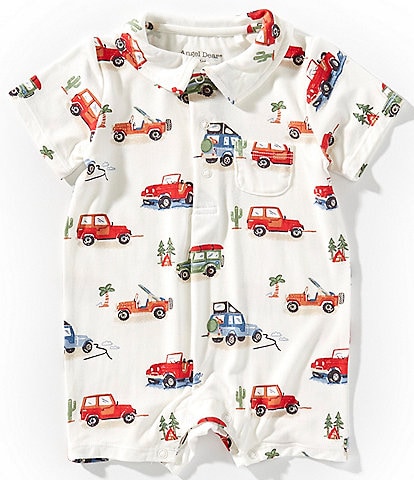 Angel Dear Baby Boys 3-24 Months Off-Road Adventure Golf Bag Applique Shortall