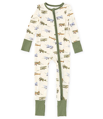 Angel Dear Baby Boys 6-24 Months Long Sleeve Airplane Printed Zipper Footie Coverall