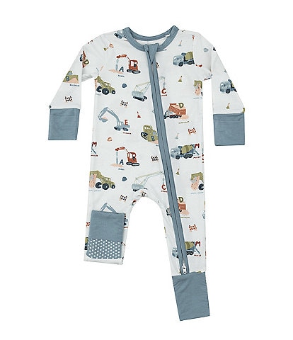 Angel Dear Baby Boys 6-24 Months Long Sleeve Construction Printed Zipper Footie Coverall