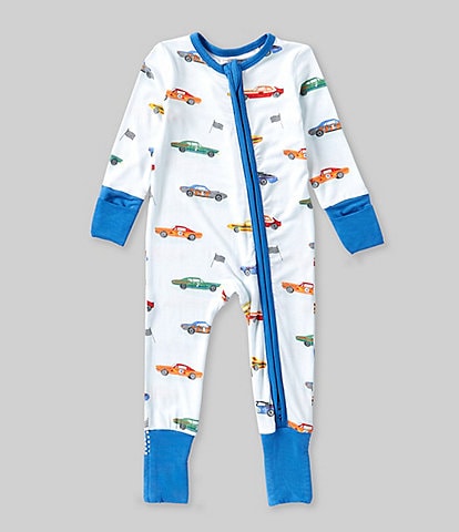 Angel Dear Baby Boys Newbor-12 Months Round Neck Long Sleeve Muscle Car Coverall