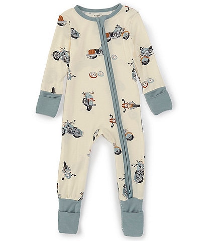 Angel Dear Baby Boys Newborn-12 Months Round Neck Long Sleeve Motorcycle Footie Coverall