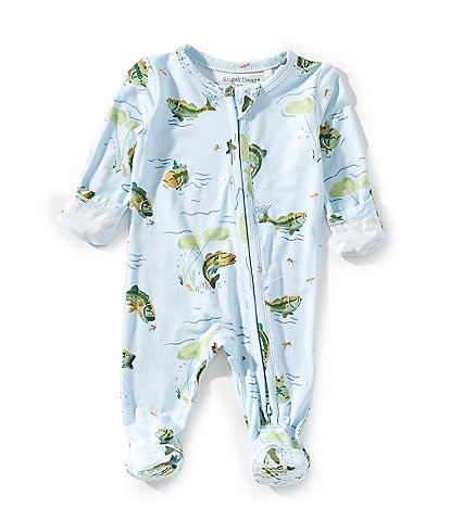 Angel Dear Baby Boys Newborn-9 Months Long Sleeve Bass Zipper Footie Coverall