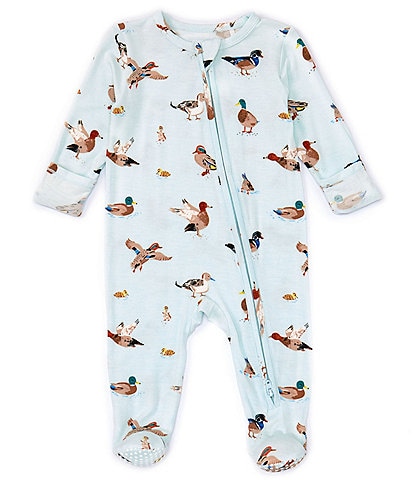 Angel Dear Baby Boys Newborn-9 Months Long Sleeve Duck Printed Zipper Footie Coverall