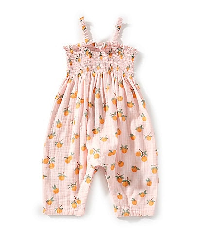 Angel Dear Baby Girls 3-24 Months Sweet Clementines Smocked Romper