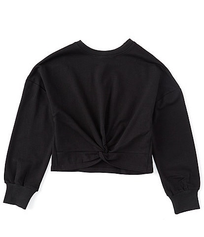 Angie Big Girls 7-16 Long-Sleeve Twist Front Sweatshirt