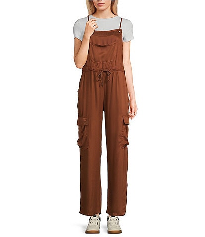 Angie Overall With Tie Waist And Pockets Jumpsuit