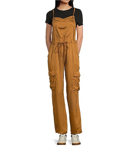 Angie Overall With Tie Waist And Pockets Jumpsuit