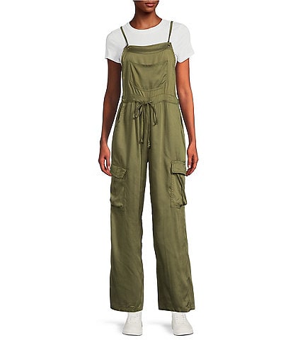 Angie Overall With Tie Waist And Pockets Jumpsuit