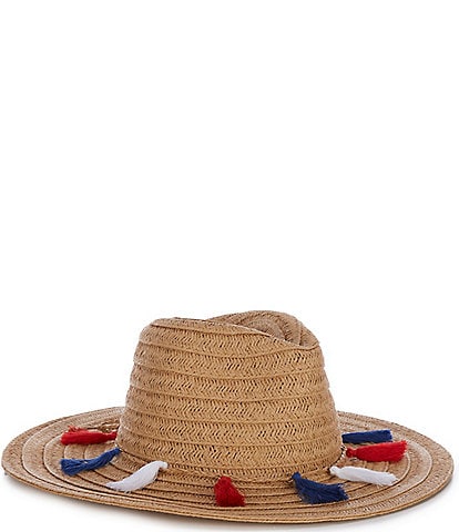 Anna & Ava Americana Straw Fedora Hat