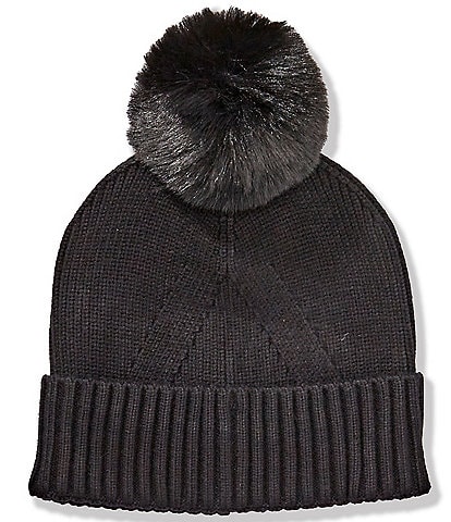 Anna & Ava Basic Knit Beanie with Pom