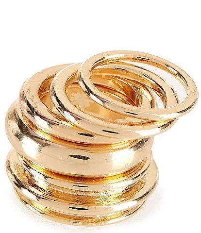 Anna & Ava Basic Metal Ring Set