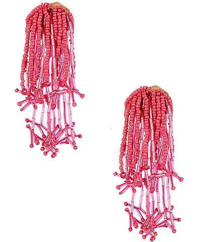 Anna & Ava Beaded Burst Statement Tassel Drop Earrings