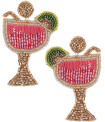 Anna & Ava Beaded Cocktail Statement Drop Earrings