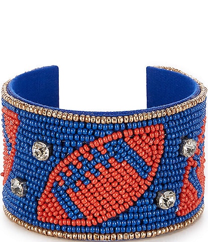 Anna & Ava Beaded Football Cuff Bracelet