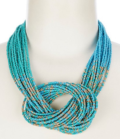 Anna & Ava Beaded Ombre Knot Statement Necklace