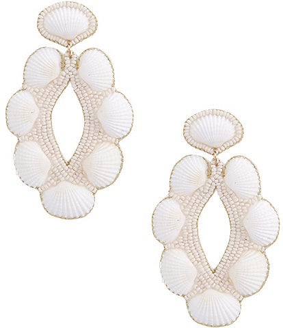 Anna & Ava Beaded Shell Resort Statement Drop Earrings