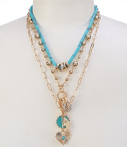 Anna & Ava Charm Statement Necklace Set