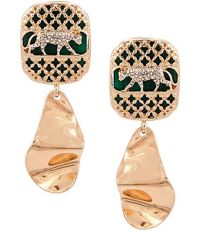 Anna & Ava Cheetah Cutout Statement Drop Earrings