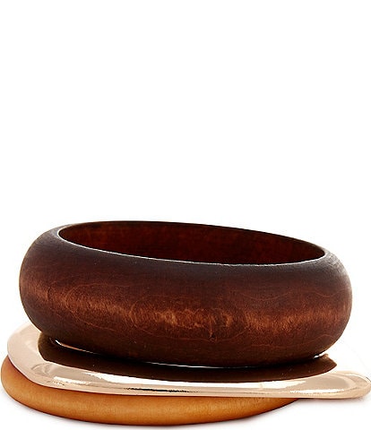 Anna & Ava Chunky Resin Statement Bangle Bracelet Set
