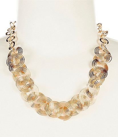 Anna & Ava Circle Link Statement Necklace