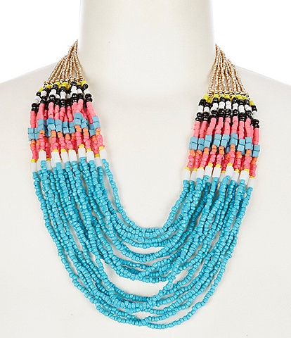 Anna & Ava Colorblock Beaded Statement Necklace