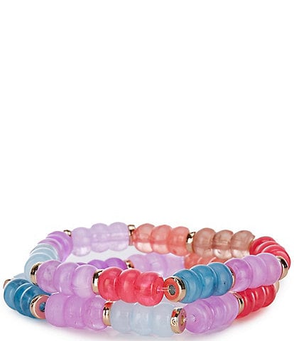 Anna & Ava Colorblock Beaded Stretch Bracelet Set