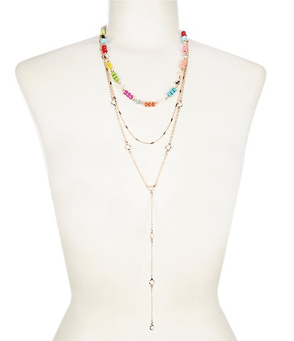 Anna & Ava Colorful Beaded Multi Layer Y Necklace