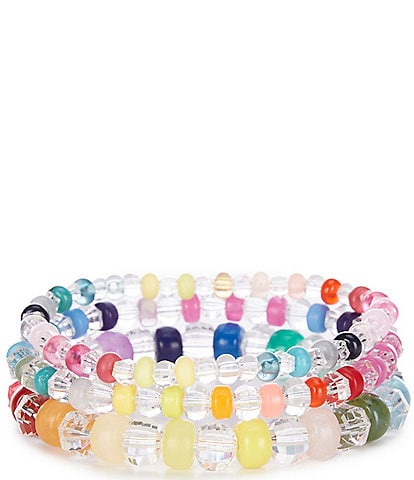 Anna & Ava Colorful Beaded Stretch Bracelet Set