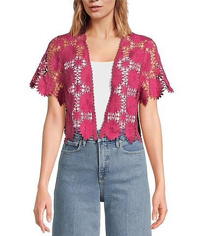 Anna & Ava Cropped Sunflower Lace Topper